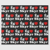 I Heart (Liebe) Skyr [Ég Elska Skyr] Isländisch Geschenkpapier (Flach)