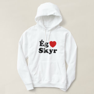 I Heart (Liebe) Skyr [Ég Elska Skyr] Isländisch Hoodie