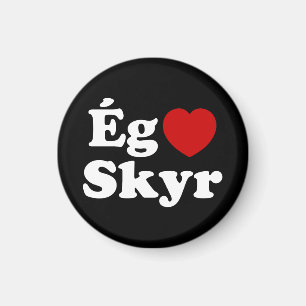 I Heart (Liebe) Skyr [Ég Elska Skyr] Isländisch Magnet
