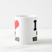 I HEART (LIEBE) sumo Wrestling Kaffeetasse (Mittel)