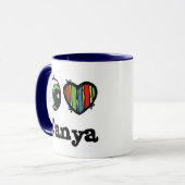 I Heart (Liebe) Tanya Tasse (Vorderseite Links)