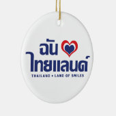 I Heart (Liebe) Thailand Thai Sprachskript Keramikornament (Rechts)