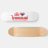 I Heart (Liebe) Thailand Thai Sprachskript Skateboard (Horizontal)