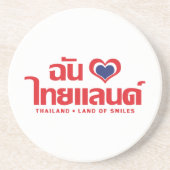 I Heart (Liebe) Thailand Thai Sprachskript Untersetzer (Vorne)