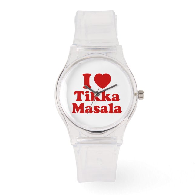 I Heart (Liebe) Tikka Masala Armbanduhr (Vorderseite)