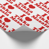 I Heart (Liebe) Tikka Masala Geschenkpapier (Ecke)