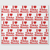 I Heart (Liebe) Tikka Masala Geschenkpapier (Flach)