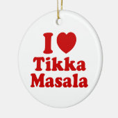 I Heart (Liebe) Tikka Masala Keramik Ornament (Links)