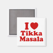 I Heart (Liebe) Tikka Masala Magnet (Vorderseite/Rückseite)