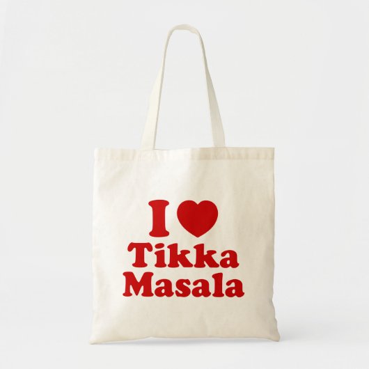 I Heart (Liebe) Tikka Masala Tragetasche (Vorne)