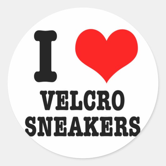 I HEART (LIEBE) Velosneaker Runder Aufkleber (Vorderseite)