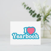 I Heart / Liebe Yearbook Postkarte (Stehend Vorderseite)