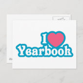 I Heart / Liebe Yearbook Postkarte (Vorne/Hinten)