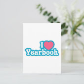 I Heart / Liebe Yearbook Postkarte (Stehend Vorderseite)