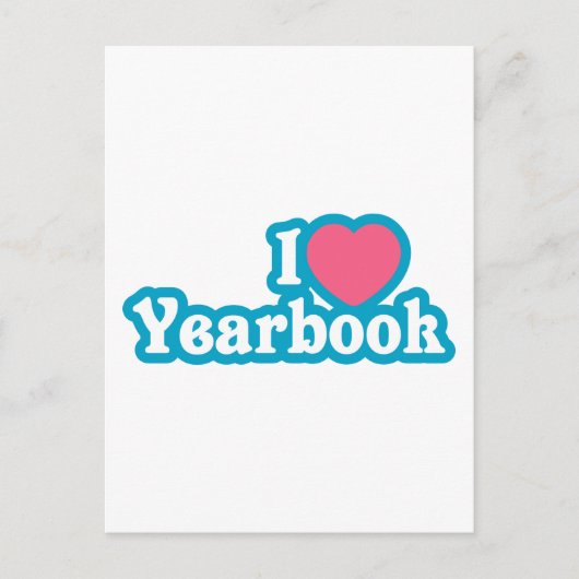 I Heart / Liebe Yearbook Postkarte (Vorderseite)