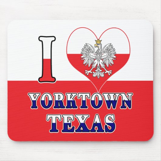 I Heart Liebe Yorktown Texas Mousepad (Vorne)