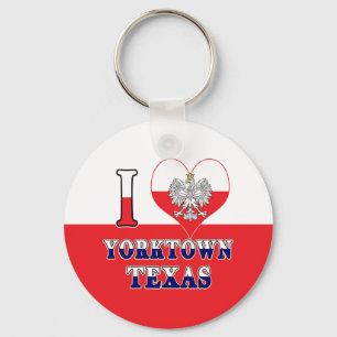 I Heart Liebe Yorktown Texas Schlüsselanhänger