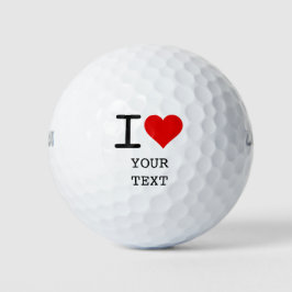 I Heart Liebesvorlage Golfball