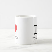 I Heart Liebesvorlage Kaffeetasse (Mittel)