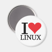 I Heart Linux Magnet (Vorderseite/Rückseite)