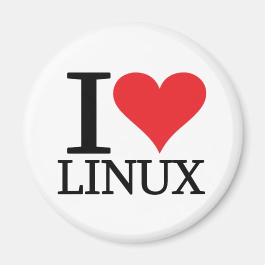 I Heart Linux Magnet (Vorne)