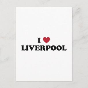 I Heart Liverpool England Postkarte