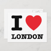 I Heart London Postcard Postkarte (Vorne/Hinten)