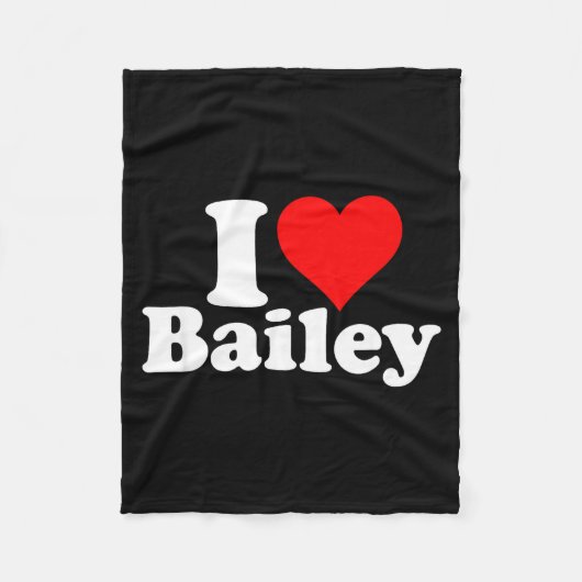 I Heart Love Bailey Fleecedecke (Vorderseite)