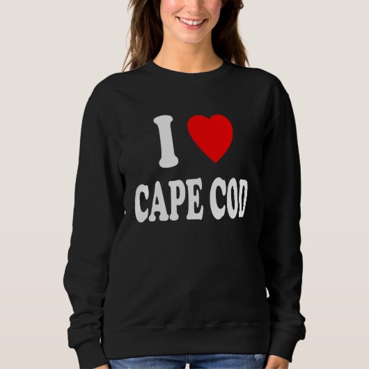 I Heart Love Cape Cod Travel Tourism Vacation Sweatshirt (Vorderseite)