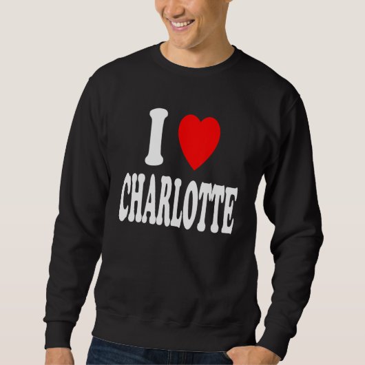 I Heart (Love) Charlotte Cute Matching Couple Spou Sweatshirt (Vorderseite)