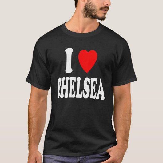 I Heart (Love) Chelsea Cute Matching Couple Spouse T-Shirt (Vorderseite)