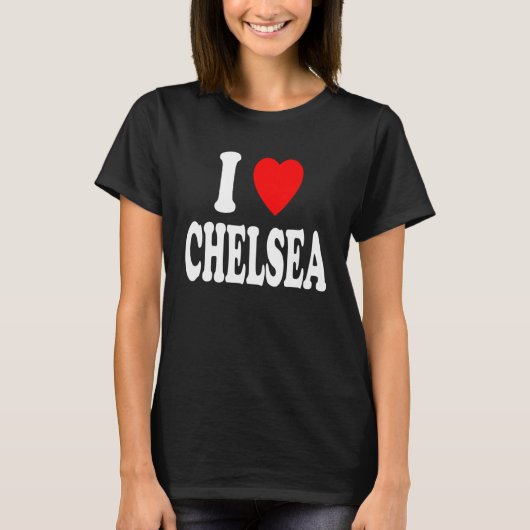 I Heart (Love) Chelsea Cute Matching Couple Spouse T-Shirt (Vorderseite)