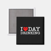 I Heart Love Day Drinking Party Funny Barbecue Fam Magnet (Vorderseite/Rückseite)