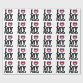 I Heart (Love) Geschenkpapier (Flach)