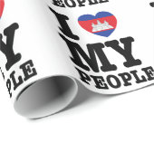 I Heart (Love) Geschenkpapier (Rolleneckpunkt)
