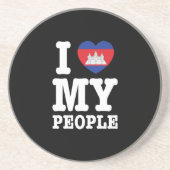 I Heart (Love) Getränkeuntersetzer (Vorne)