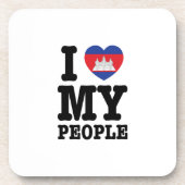 I Heart (Love) Getränkeuntersetzer (Vorderseite)