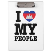 I Heart (Love) Klemmbrett (Vorderseite)