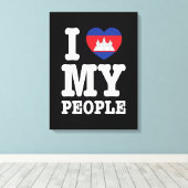 I Heart (Love) Leinwanddruck (Insitu (Holzboden))