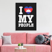 I Heart (Love) Leinwanddruck (Insitu (Wohnzimmer))