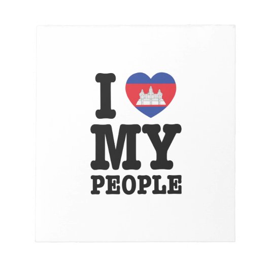 I Heart (Love) Notizblock (Vorderseite)