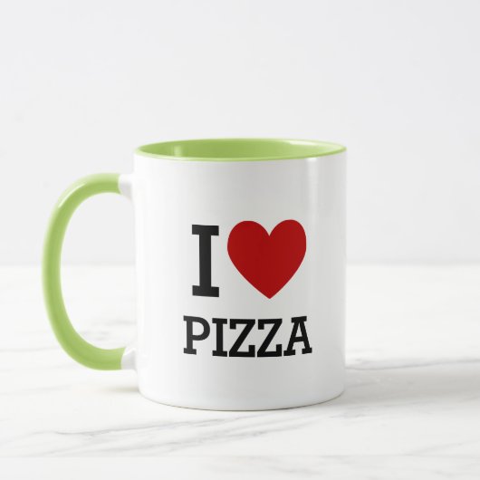 I Heart Love Pizza Mug – Funny Pizza Lover Gift Tasse (Links)