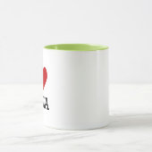 I Heart Love Pizza Mug – Funny Pizza Lover Gift Tasse (Zentrum)