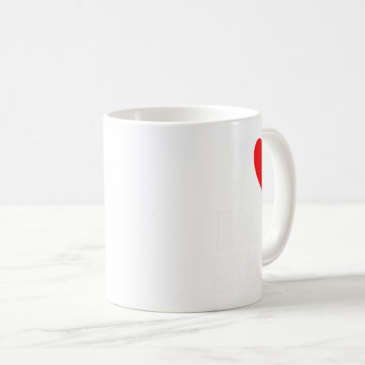 I Heart (love) Roller Skating Der  Kaffeetasse (VorderseiteRechts)