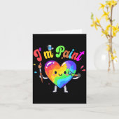 I Heart Love To Finger I'm Paint Cute Couple Valen Karte (Gelbe Blume)