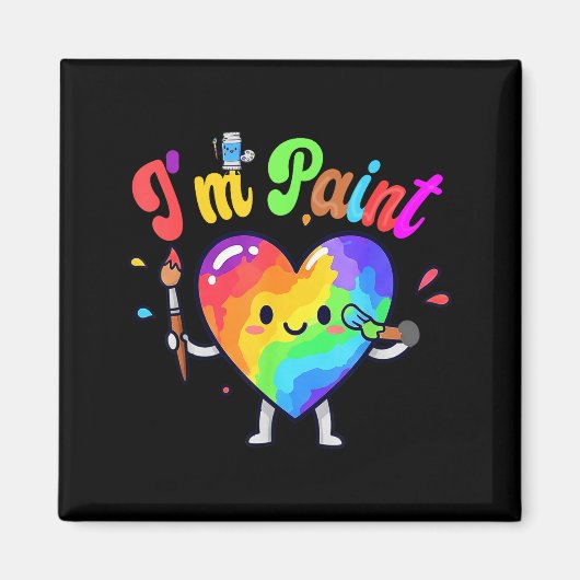 I Heart Love To Finger I'm Paint Cute Couple Valen Magnet (Vorne)