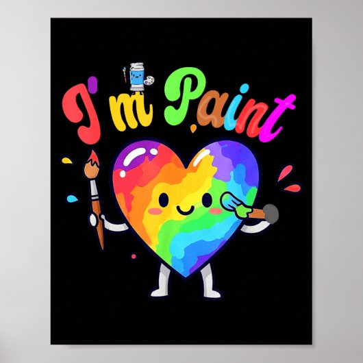 I Heart Love To Finger I'm Paint Cute Couple Valen Poster (Vorne)