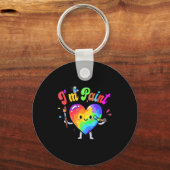 I Heart Love To Finger I'm Paint Cute Couple Valen Schlüsselanhänger (Vorderseite)