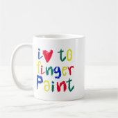 I Heart Love To Finger Paint - Funny Couple Kaffeetasse (Links)