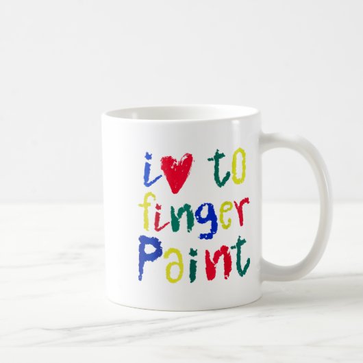 I Heart Love To Finger Paint - Funny Couple Kaffeetasse (Rechts)